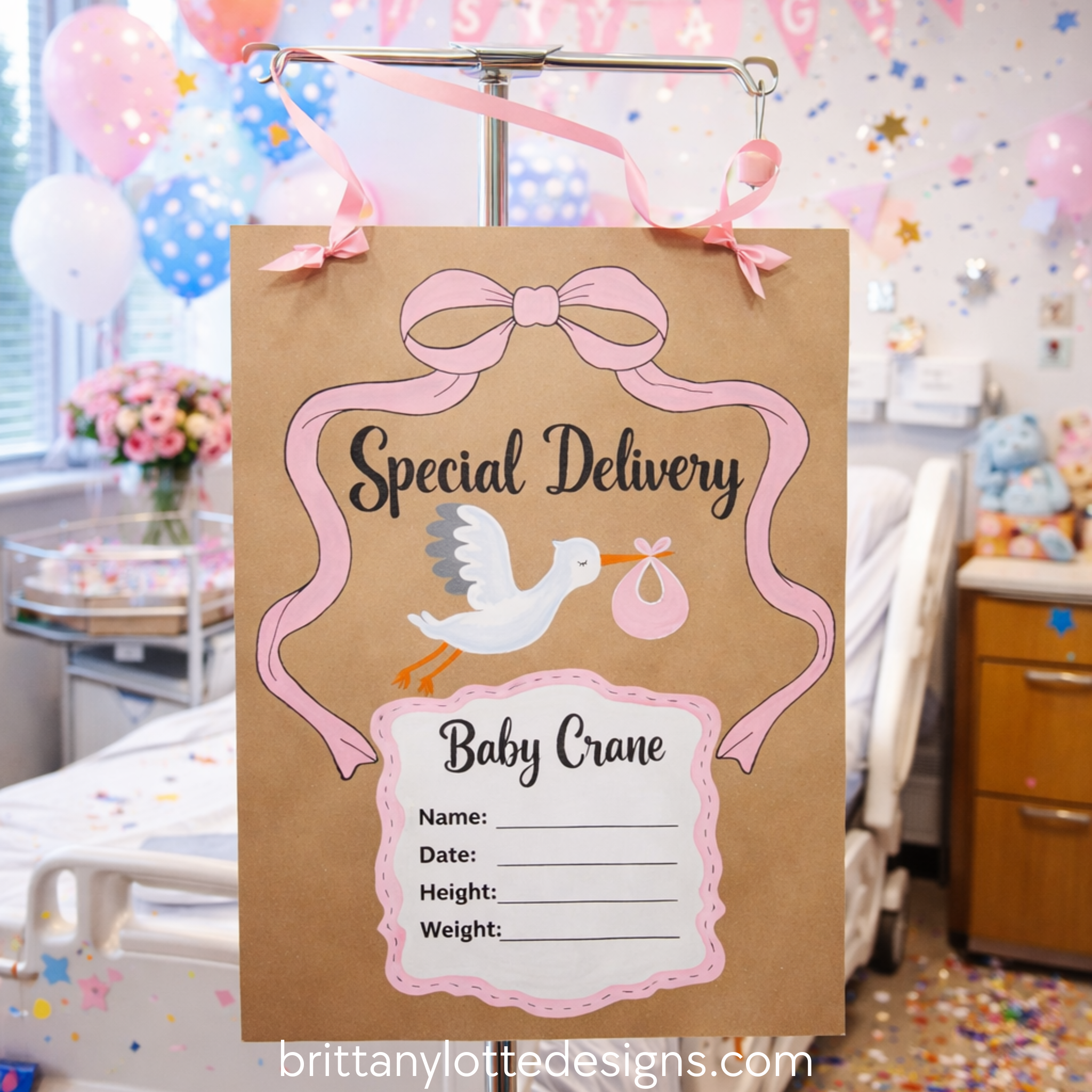Special Delivery Birth Announcement Banner