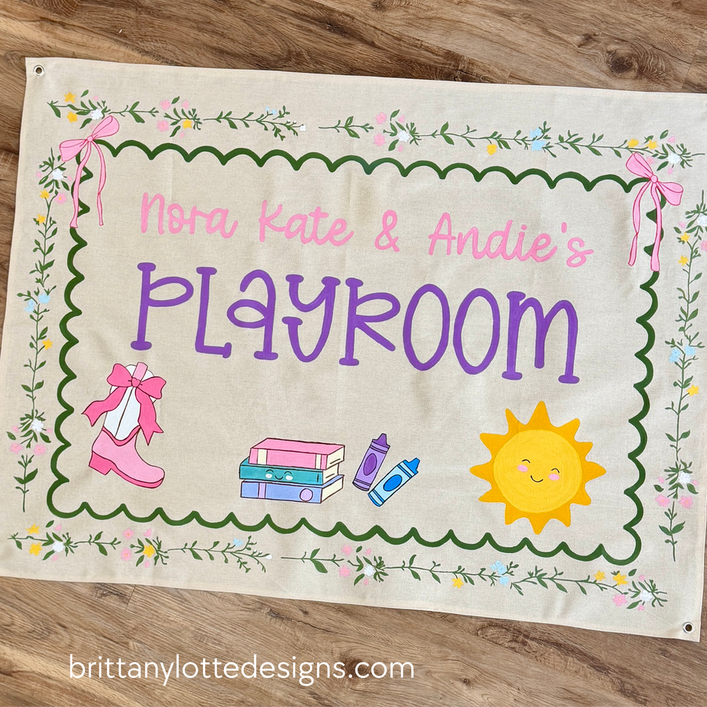 Custom Hand‑Painted Canvas Banner – 3ft x 4ft Keepsake | 7oz Cotton Canvas with Grommets