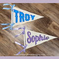Custom 16” x 24” Hand-Painted Canvas Pennant Banner