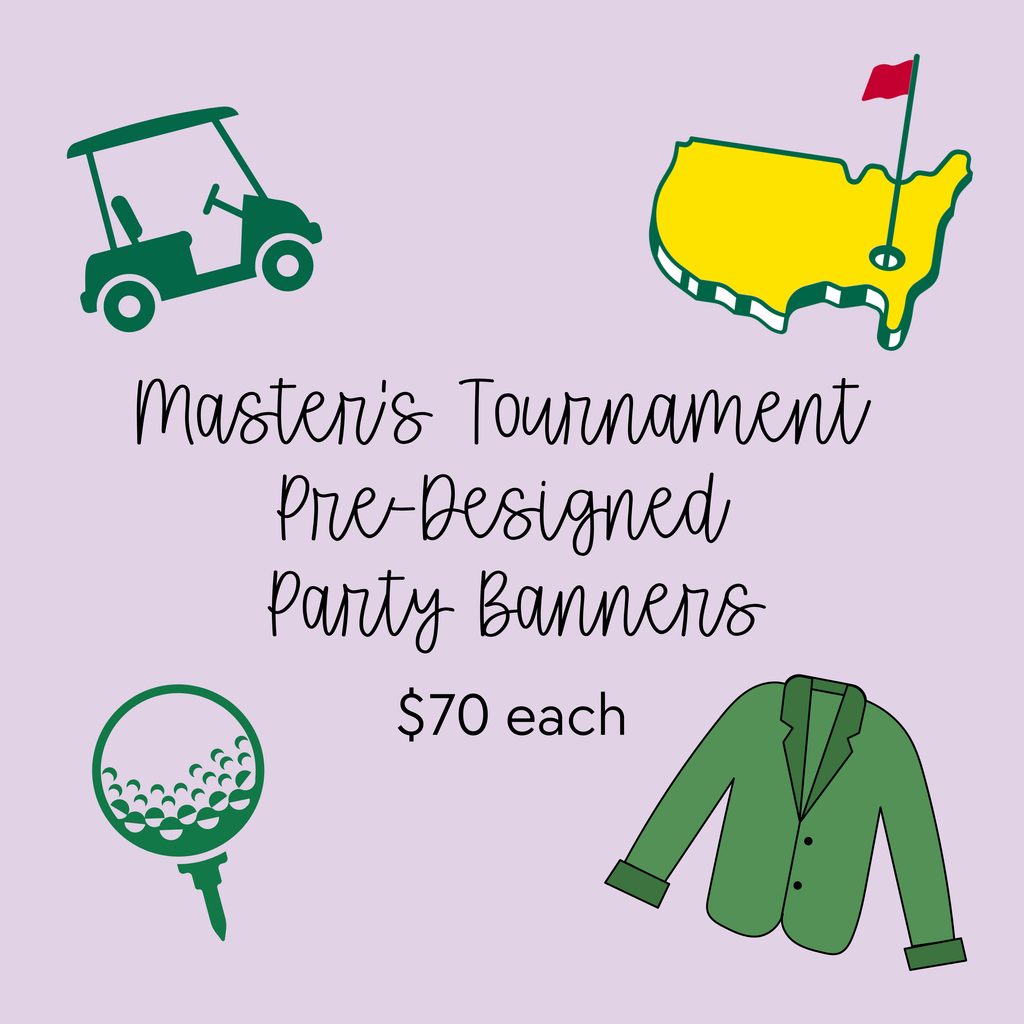 Pre-Designed Master’s Party Banners