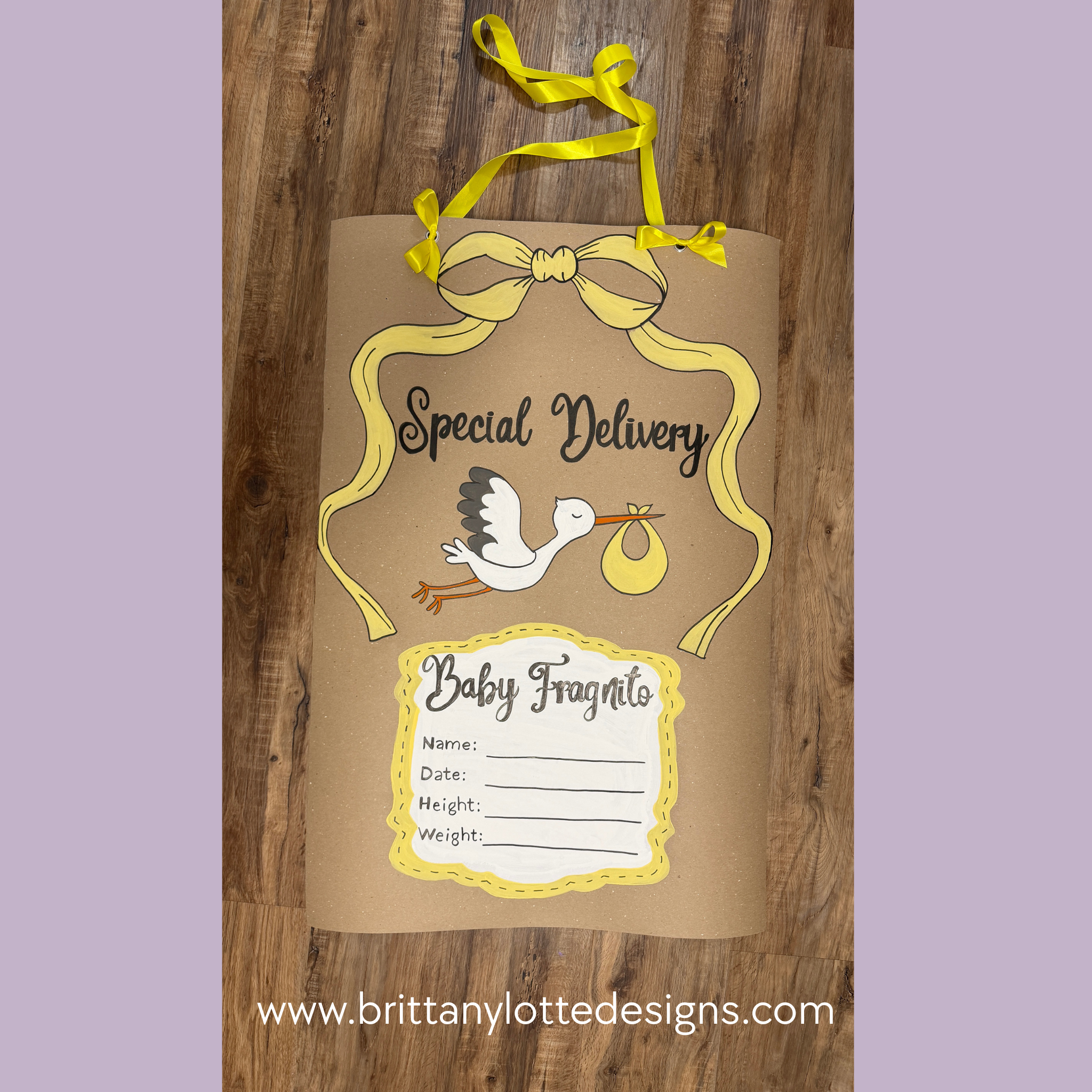 Special Delivery Birth Announcement Banner