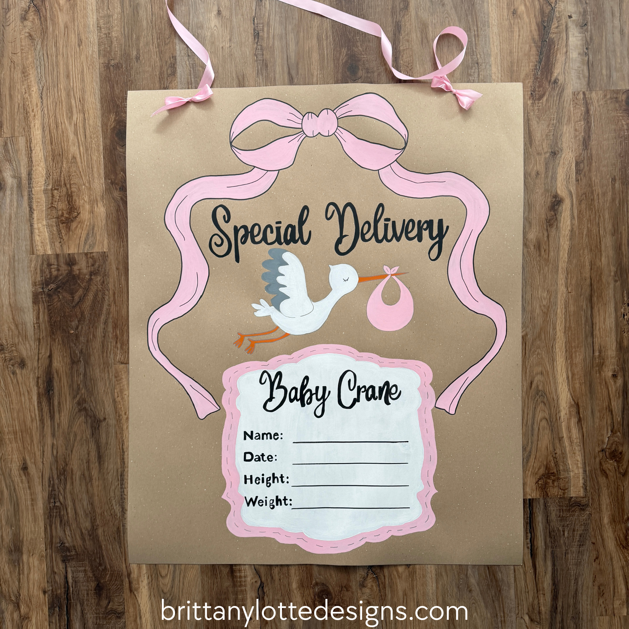 Special Delivery Birth Announcement Banner