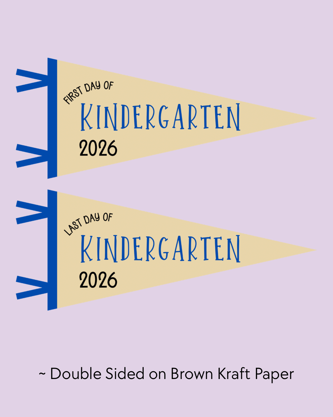 First Day / Last Day Double‑Sided Paper Pennant Banner