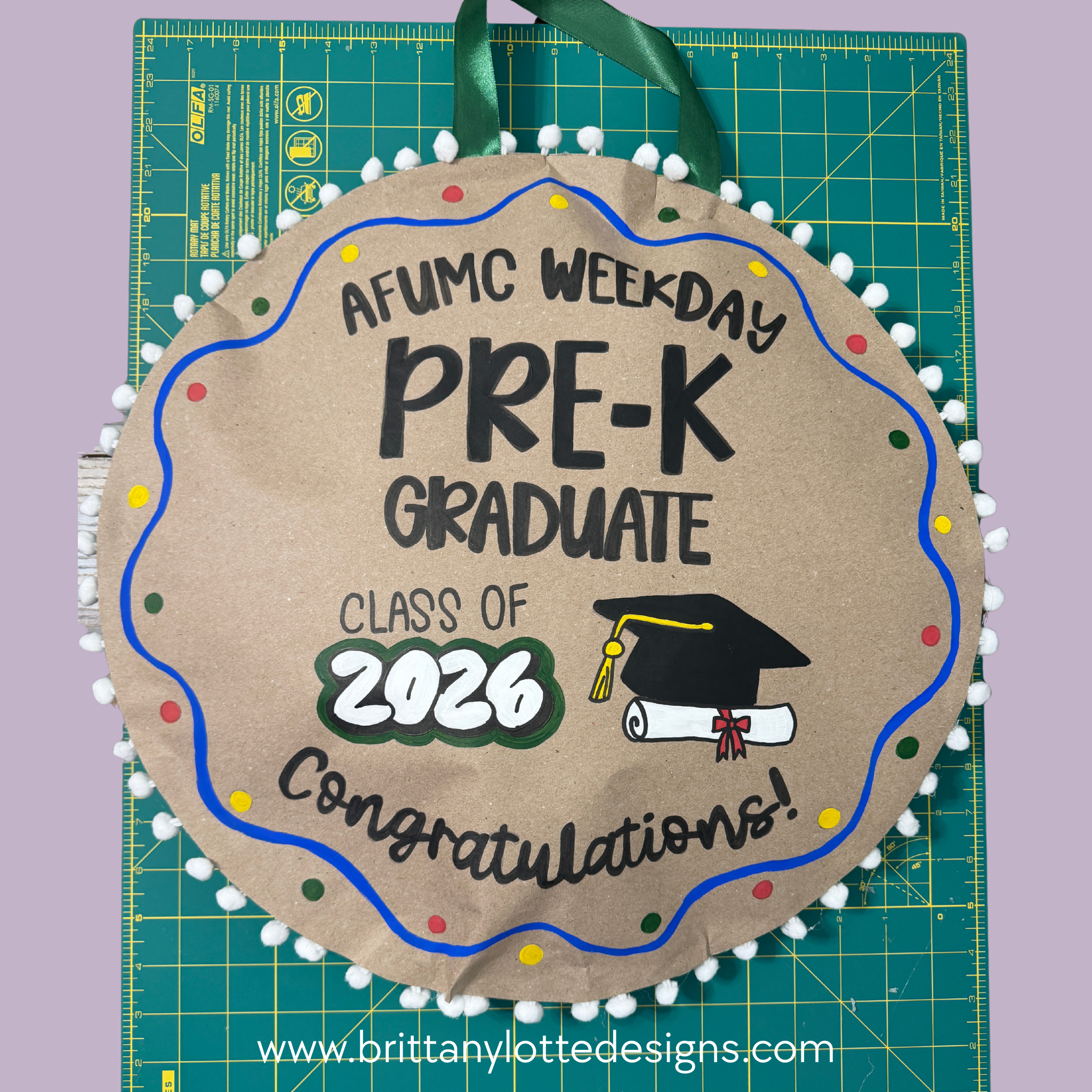 18” Round Custom Graduation Pop-Out Banners