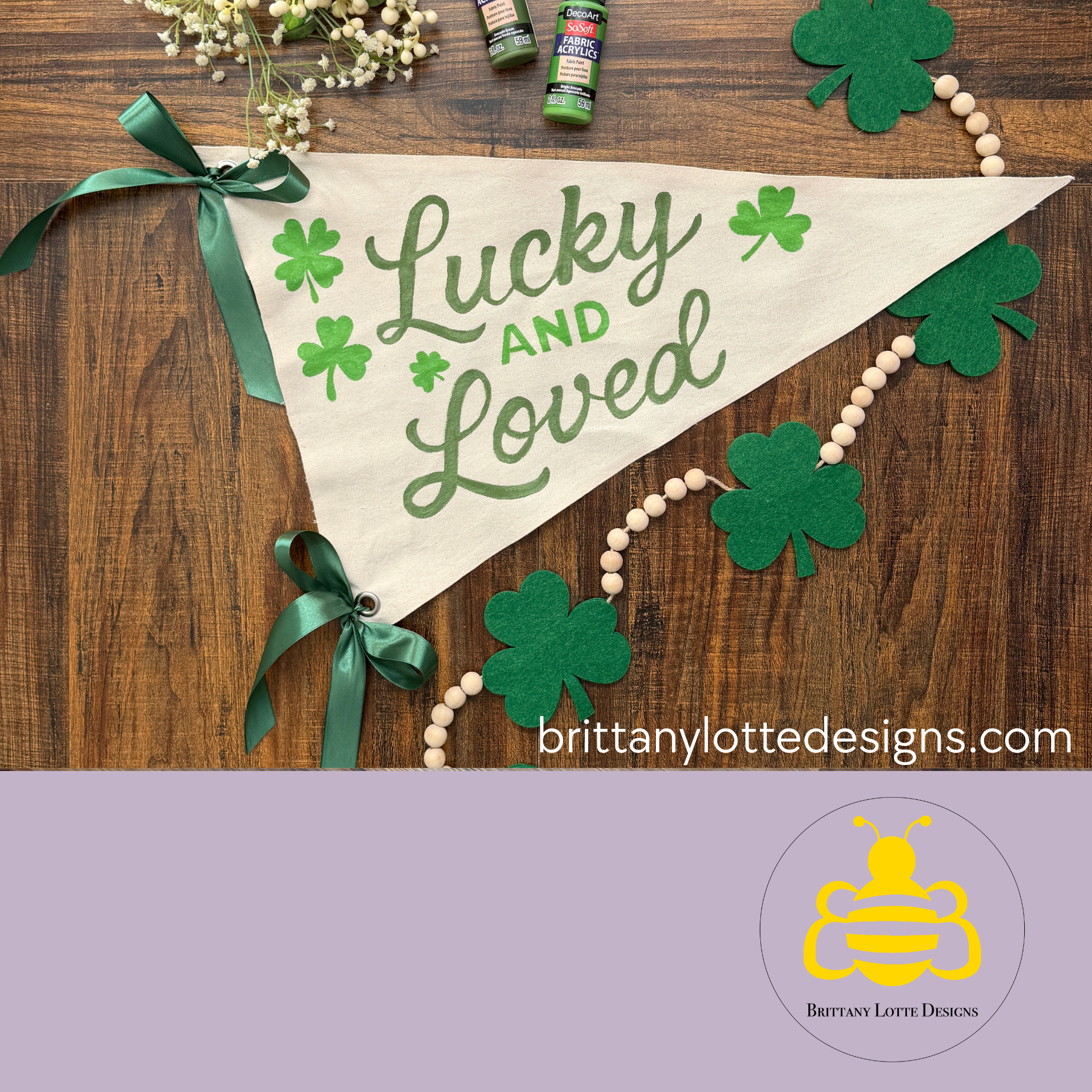 Custom 16” x 24” Hand-Painted Canvas Pennant Banner