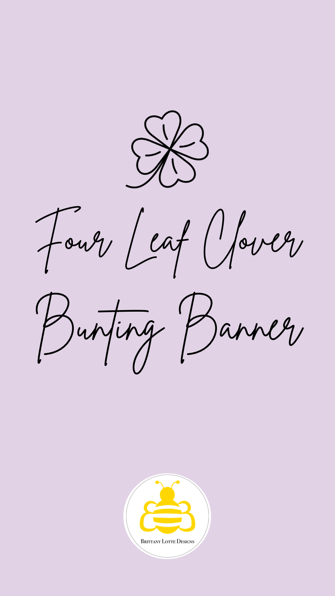 Hand‑Painted Shamrock Four Leaf Clover Bunting Banner